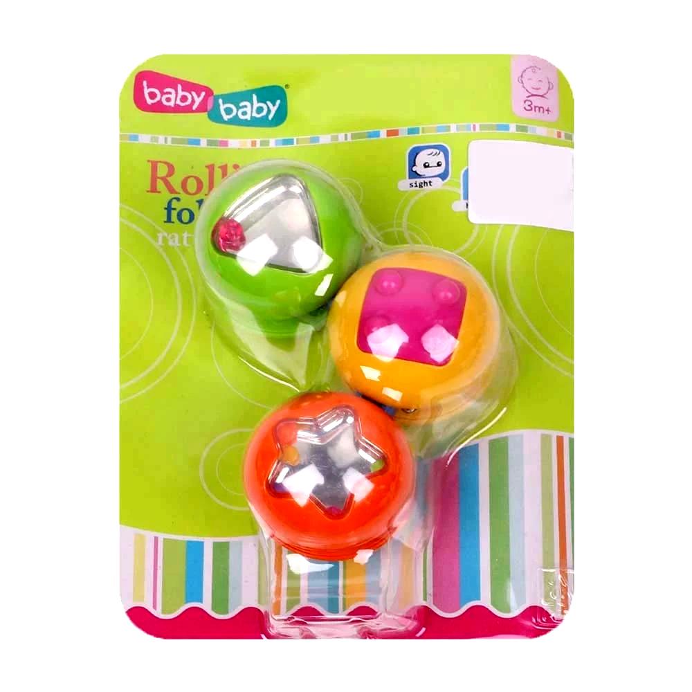 Roll & Fold Rattle Toys For Baby - Multi (073712-2)